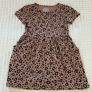 Cat & Jack Brown Leopard Print Kids Dress